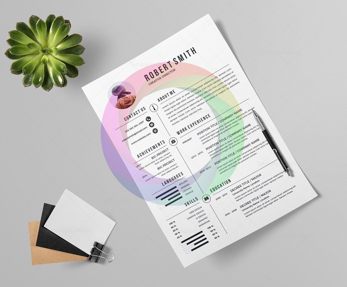 Resume Template with Cover-letter - Graphic Yard | Graphic ... (1175 x 971 Pixel)