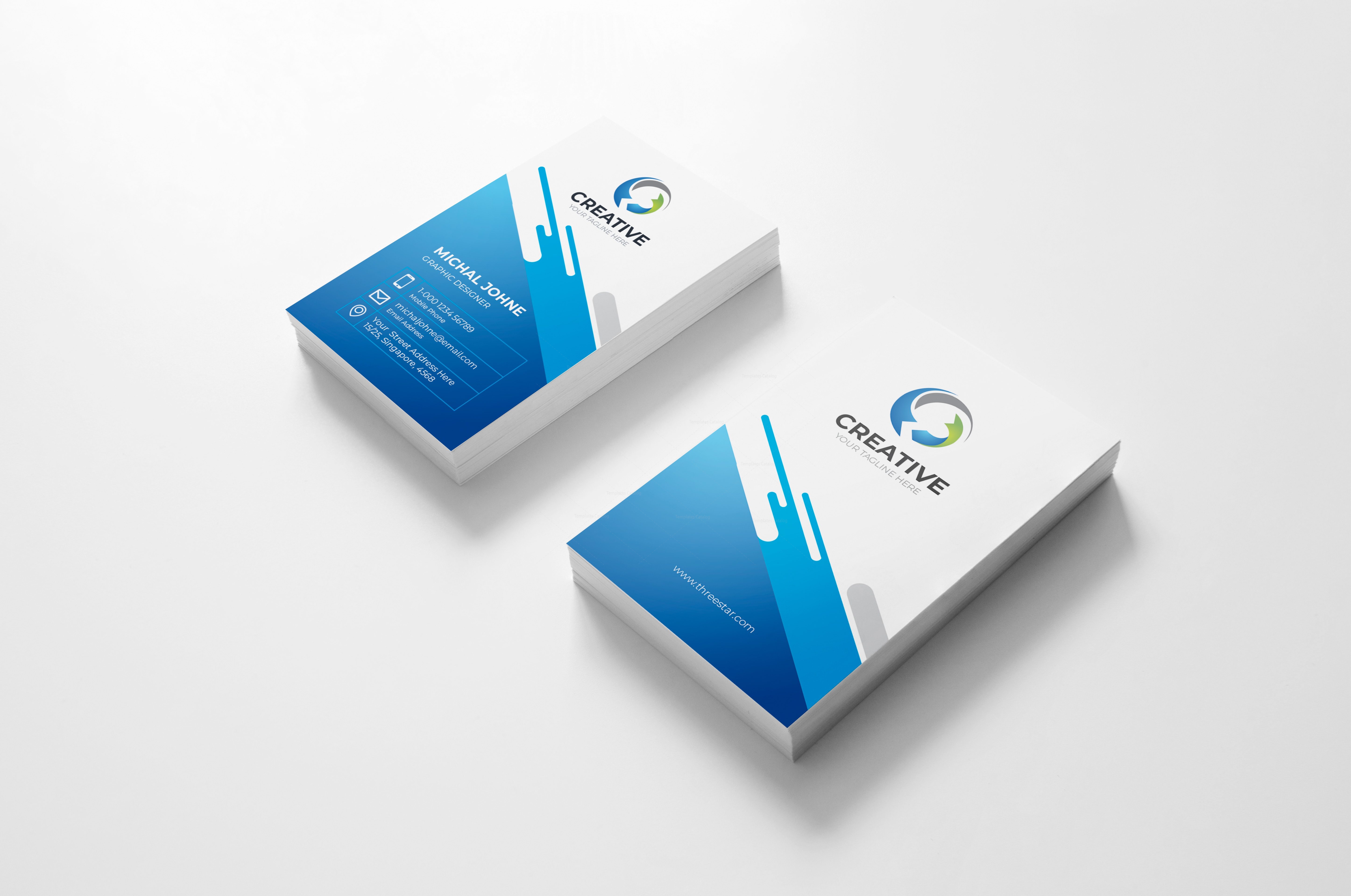 vertical business card design