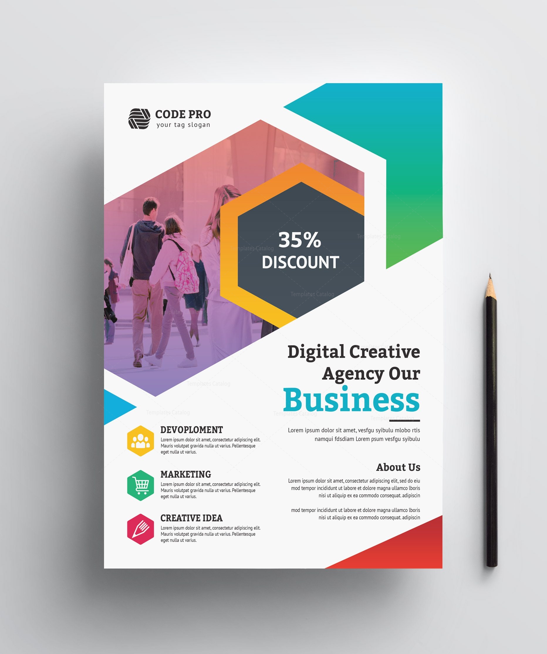 Education Business Flyer Design Graphic Yard Graphic Templates Store