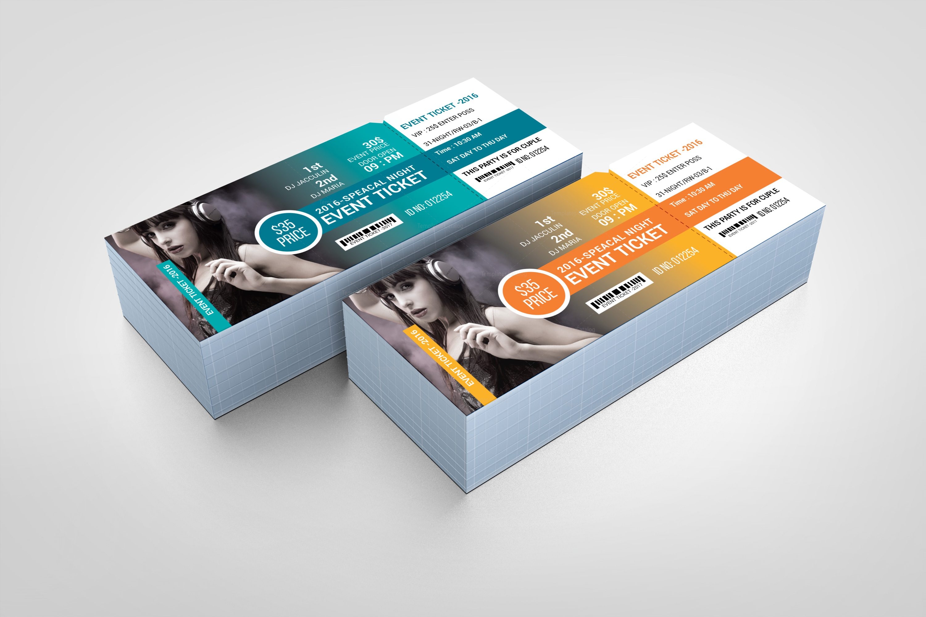 Modern Event Ticket Design Template Graphic Yard Graphic Templates Store