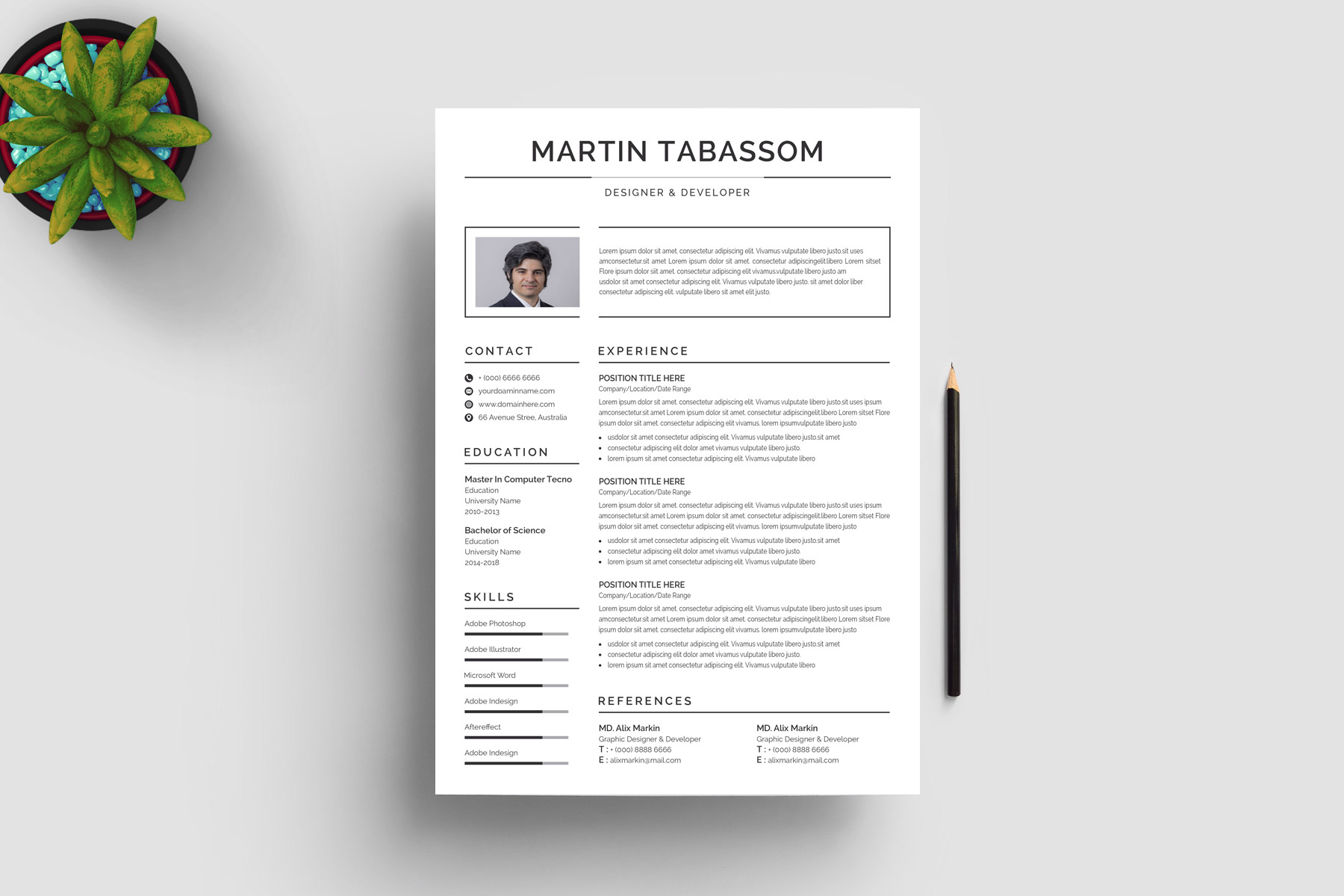 Classic White Resume · Graphic Yard