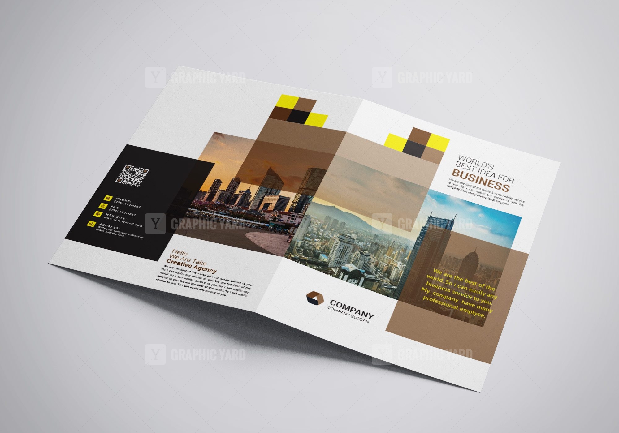 Bi-Fold Brochure · Graphic Yard | Graphic Templates Store